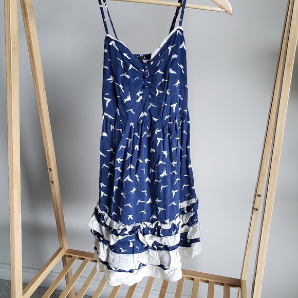 Blue/Cream Bird Sundress - Picture 6 of 6